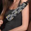 Black Cat Knit Print Seat Belt Cover-grizzshop