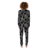 Black Cat Knit Print Women's Pajamas-grizzshop