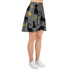 Black Cat Knit Print Women's Skirt-grizzshop