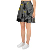 Black Cat Knit Print Women's Skirt-grizzshop