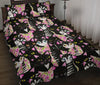 Black Cat Pattern Print Bed Set Quilt-grizzshop