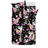 Black Cat Pattern Print Duvet Cover Bedding Set-grizzshop