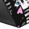 Black Cat Pattern Print Floor Mat-grizzshop