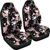 Black Cat Pattern Print Universal Fit Car Seat Covers-grizzshop