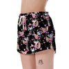 Black Cat Pattern Print Women's Shorts-grizzshop