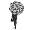 Black Cat Print Pattern Automatic Foldable Umbrella-grizzshop