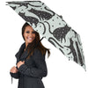 Black Cat Print Pattern Automatic Foldable Umbrella-grizzshop