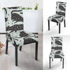 Black Cat Print Pattern Chair Cover-grizzshop