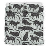 Black Cat Print Pattern Duvet Cover Bedding Set-grizzshop