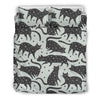 Black Cat Print Pattern Duvet Cover Bedding Set-grizzshop