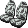 Black Cat Print Pattern Universal Fit Car Seat Covers-grizzshop