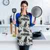 Black Cat Print Pattern Women's Apron-grizzshop