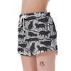 Black Cat Print Pattern Women's Shorts-grizzshop