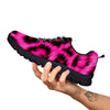 Black Cheetah And Hot Pink Print Black Sneaker-grizzshop