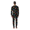 Black Cheshire Cat Print Pattern Men's Pajamas-grizzshop