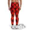 Black Coffin Red Print Pattern Men's Leggings-grizzshop