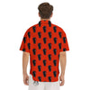 Black Coffin Red Print Pattern Men's Short Sleeve Shirts-grizzshop