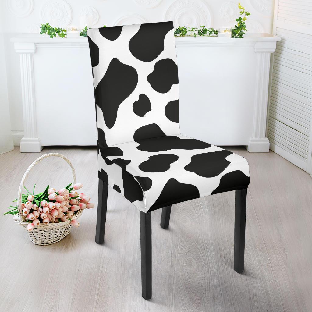 Black Cow Pattern Print Chair Cover-grizzshop