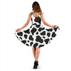 Black Cow Pattern Print Dress-grizzshop