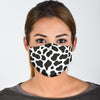 Black Cow Pattern Print Face Mask-grizzshop