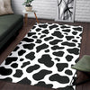 Black Cow Pattern Print Floor Mat-grizzshop