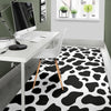 Black Cow Pattern Print Floor Mat-grizzshop