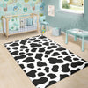 Black Cow Pattern Print Floor Mat-grizzshop