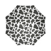Black Cow Pattern Print Foldable Umbrella-grizzshop