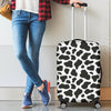 Black Cow Pattern Print Luggage Cover Protector-grizzshop