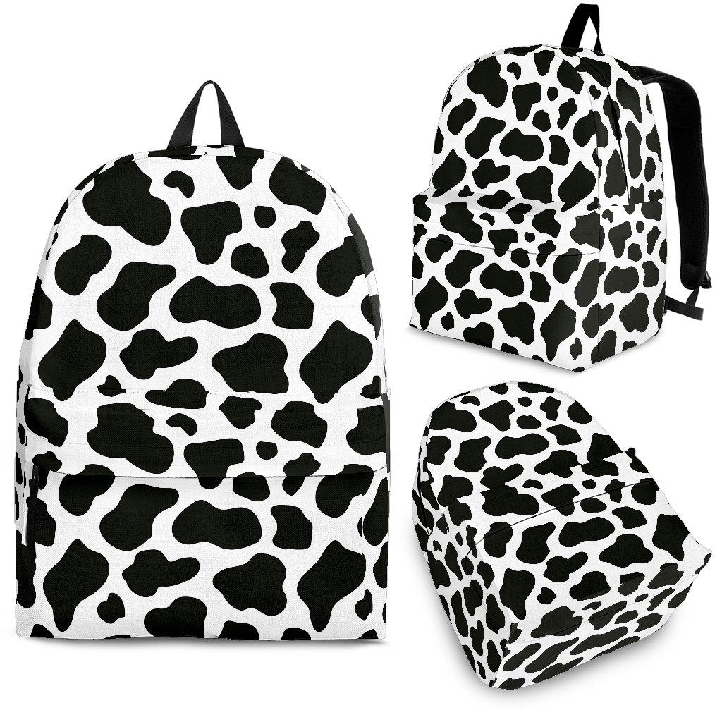 Black Cow Pattern Print Premium Backpack-grizzshop