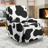 Black Cow Pattern Print Recliner Cover-grizzshop