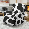 Black Cow Pattern Print Recliner Cover-grizzshop