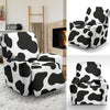 Black Cow Pattern Print Recliner Cover-grizzshop