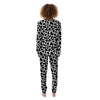 Black Cow Print Pattern Women's Pajamas-grizzshop