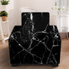 Black Cracked Marble Armchair Cover-grizzshop