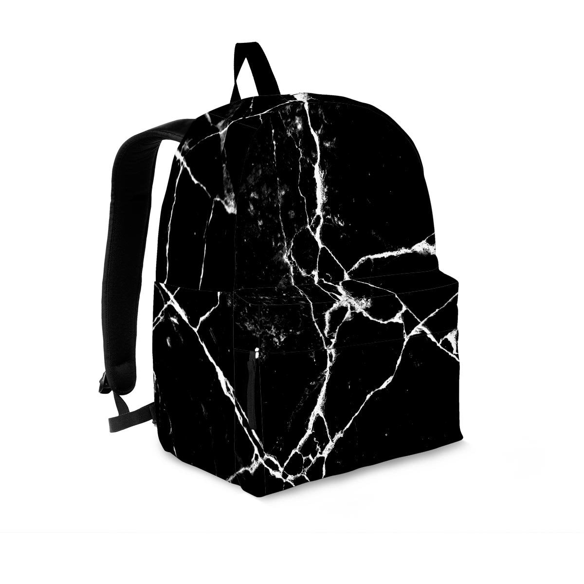 Black Cracked Marble Backpack-grizzshop