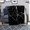 Black Cracked Marble Blanket-grizzshop