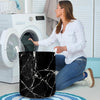 Black Cracked Marble Laundry Basket-grizzshop