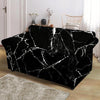 Black Cracked Marble Loveseat Cover-grizzshop