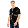 Black Cracked Marble Men T Shirt-grizzshop