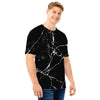 Black Cracked Marble Men T Shirt-grizzshop