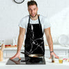 Black Cracked Marble Men's Apron-grizzshop