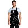 Black Cracked Marble Men's Apron-grizzshop