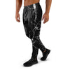 Black Cracked Marble Men's Joggers-grizzshop