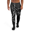 Black Cracked Marble Men's Joggers-grizzshop