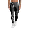 Black Cracked Marble Men's Leggings-grizzshop