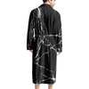 Black Cracked Marble Men's Robe-grizzshop