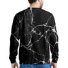 Black Cracked Marble Men's Sweatshirt-grizzshop