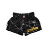Black Cracked Marble Muay Thai Boxing Shorts-grizzshop