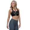 Black Cracked Marble Sports Bra-grizzshop